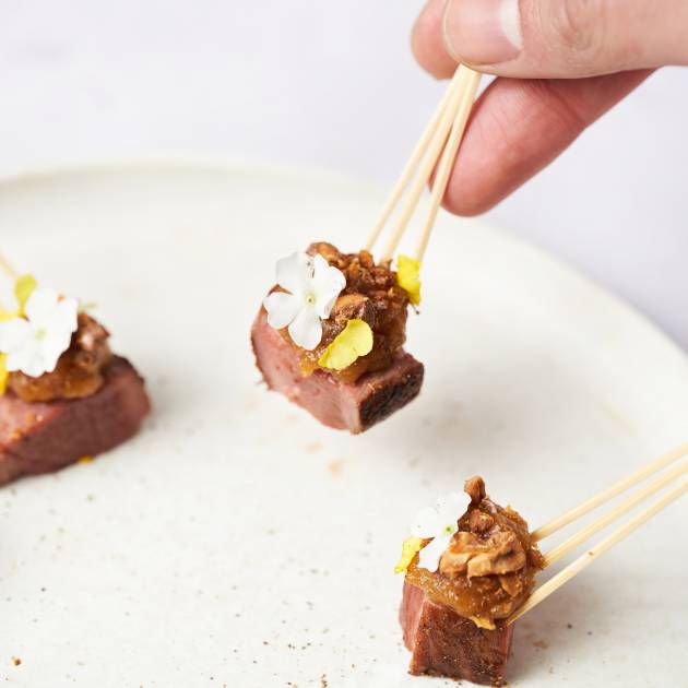 Magret de canard chutney de pomme noix