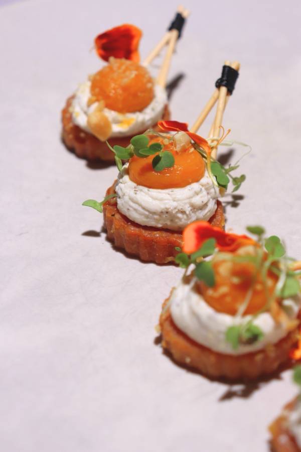 Palet de patate douce & chèvre frais