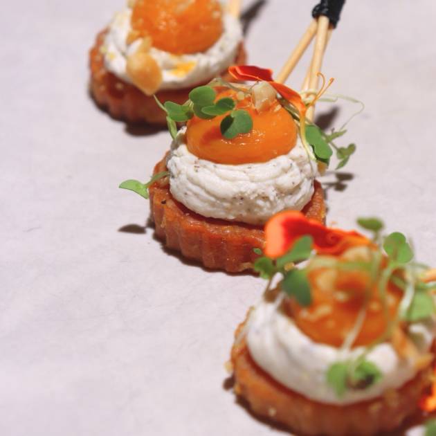 Palet de patate douce & chèvre frais