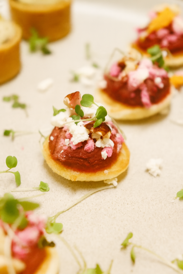 Blinis houmous de betterave