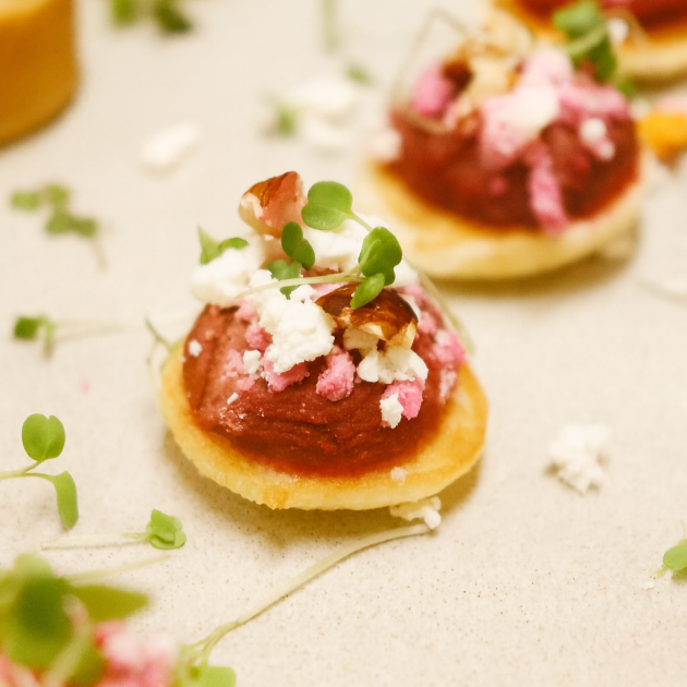 Blinis houmous de betterave