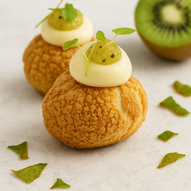 Choux pâtissiers au kiwi